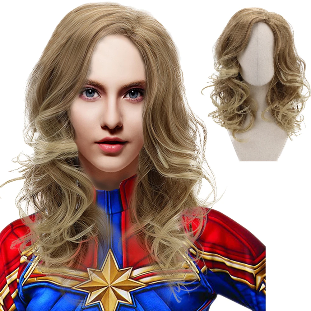 Парики из комиксного фильма Marvel Капитан Черная Вдова Тор Локи блонд волнистые