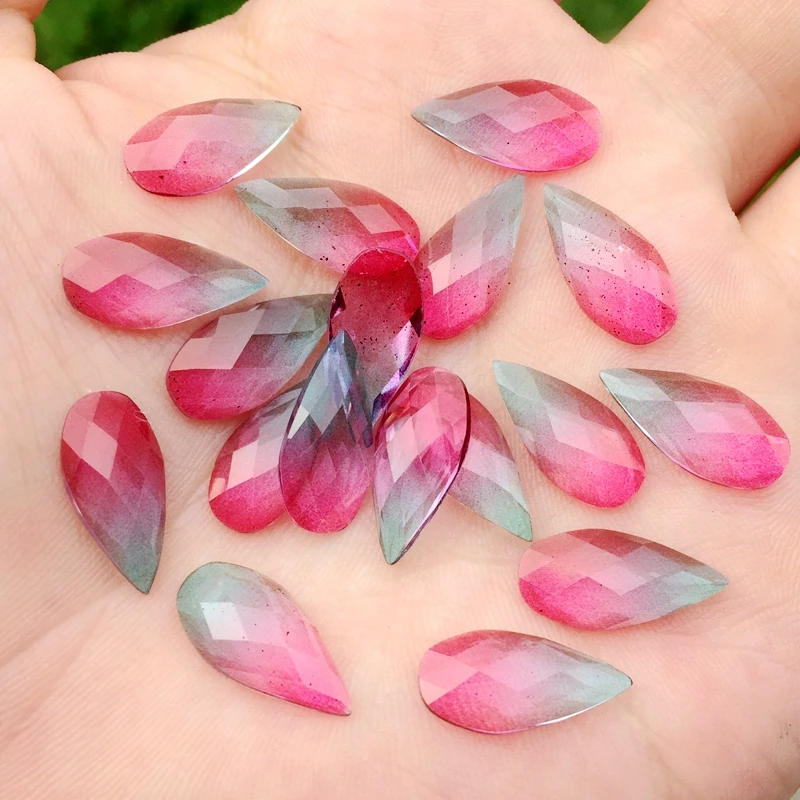 25 шт. 8x17 мм новые искусственные камни с градиентом ювелирные изделия ручной