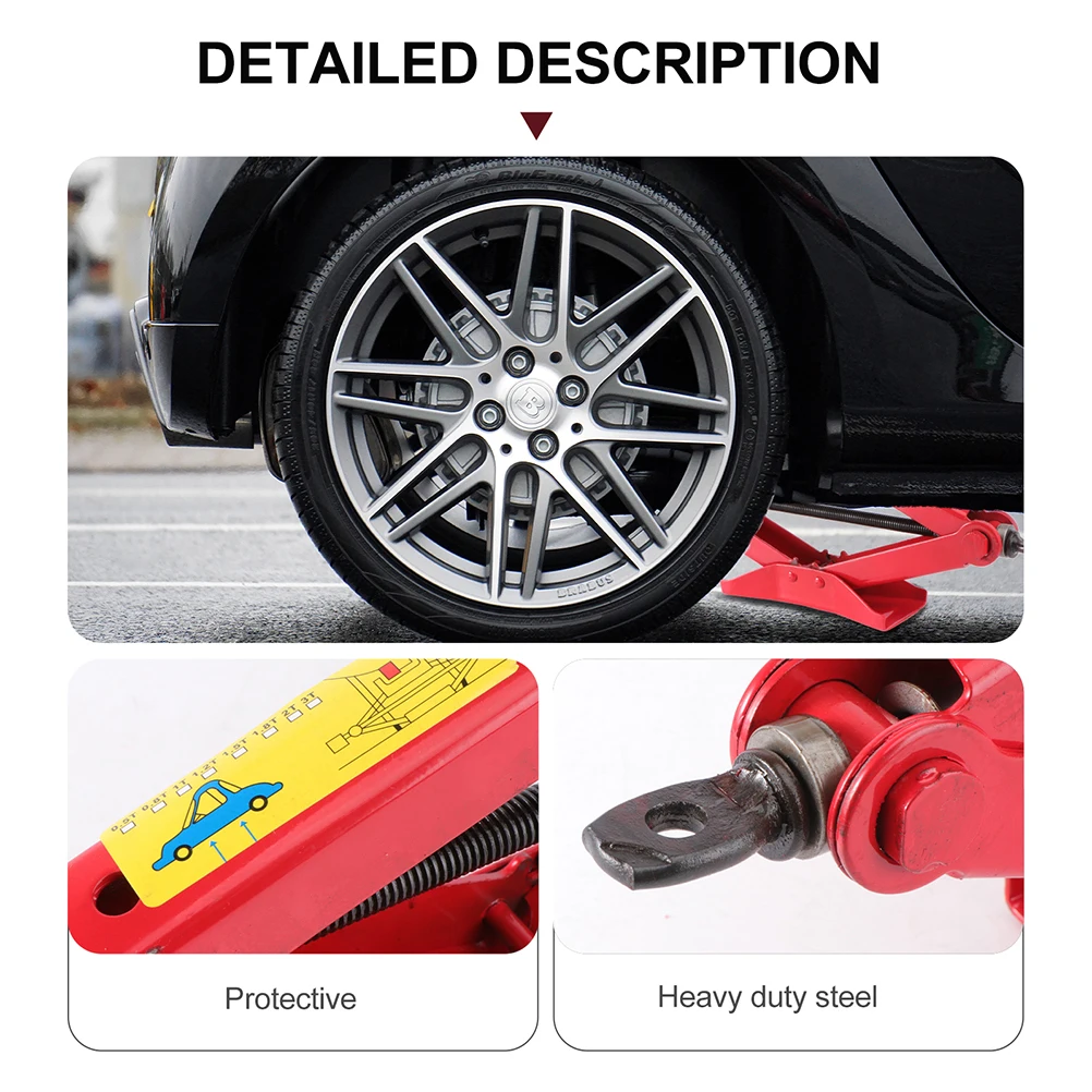 

Scissor Hand Cranking Jack Handle Scissor Threaded vertical Jack Car Repair Tool with Rocker (Red)