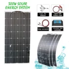 Набор гибких солнечных панелей 12 В, 100 Вт, 200 Вт, 300 Вт, для дома, с регулятором 10 А, 20 А