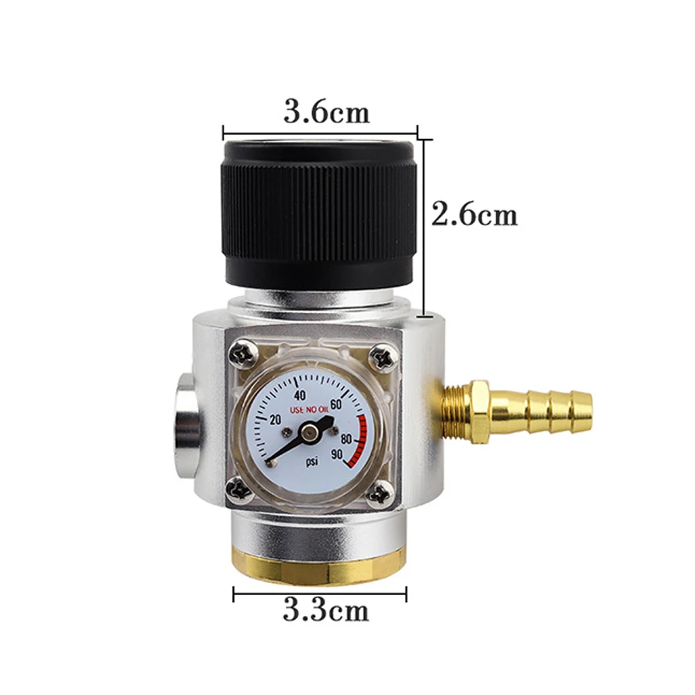 

CO2 Mini Gas Regulator with Pressure Gauge CO2 Keg Charger Kit 0-90 PSI for European Soda Stream Homebrew