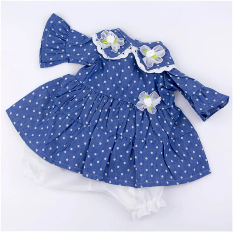 

Одежда для куклы Реборн, хлопковое платье принцессы, комбинезон с фламинго, 17-22 дюйма, Рождественский костюм для новорожденных подарок