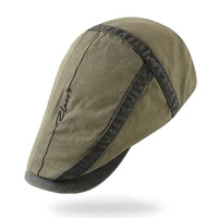 2022 leisure beret hats men wash cotton sun hat for male flat ivy hat middle aged visor herringbone driver cap boina masculina
