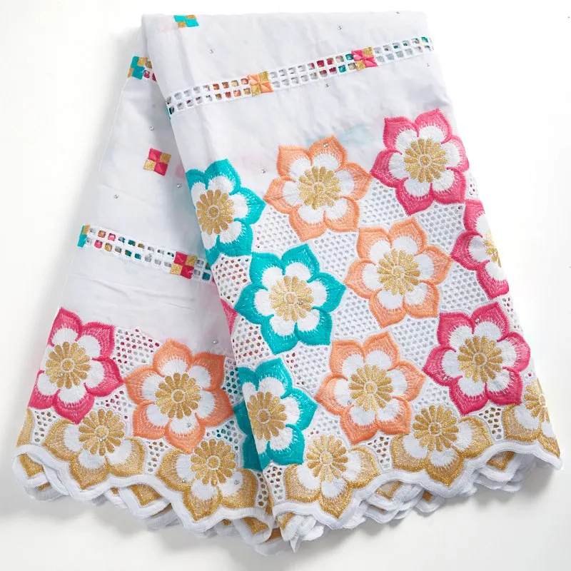 Новейшая дешевая натуральный хлопок африканская кружевная ткань 2021 швейцарская