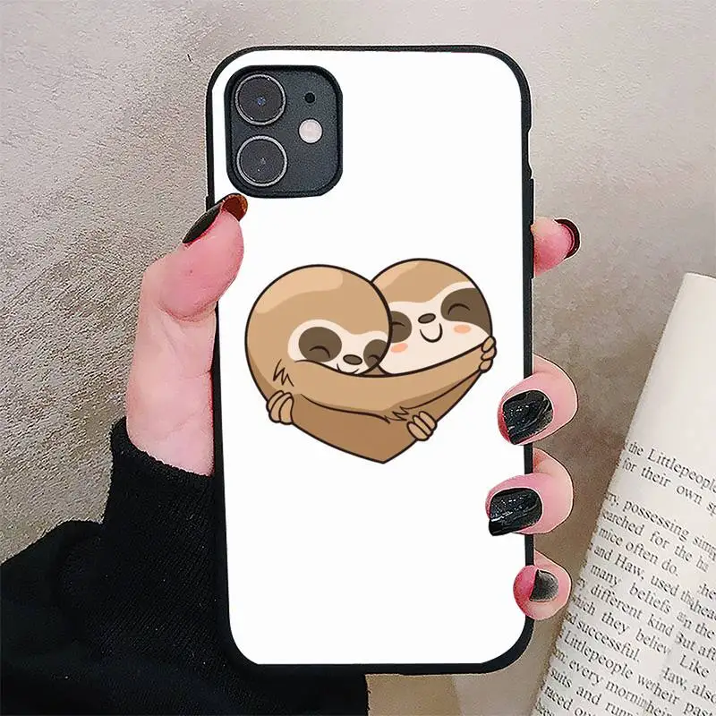 

Sloth cute cartoon animal Phone Case For iphone 5S 6S 7 8 11 12 XR XS SE Plus Pro ProMax Cover Fundas Coque