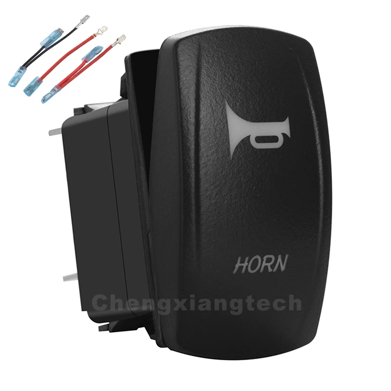 

Horn Momentary Rocker Switch Red Led Light 5Pin Laser (On) Off 20A/12V Bar Toggle Switch with Jumper Wires for Cars,Trucks,RV