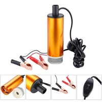 12v 24v dc portable mini electric submersible pump aluminum alloy shell for dieseloilwaterfuel transfer with switch 12lmin