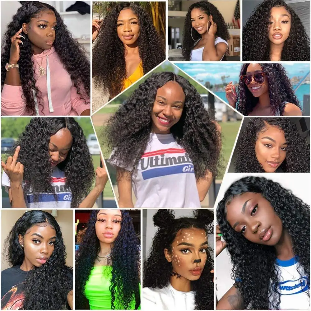 

360 Lace Frontal Wigs Brazilian Water Wave Lace Front Human Hair Wigs 150% Pre Plucked Remy Lace Wig Make 360 Bun 8-26 Inch Long