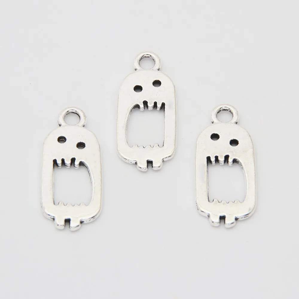 Шармы серебряного цвета с изображением милого монстра дьявола подвески