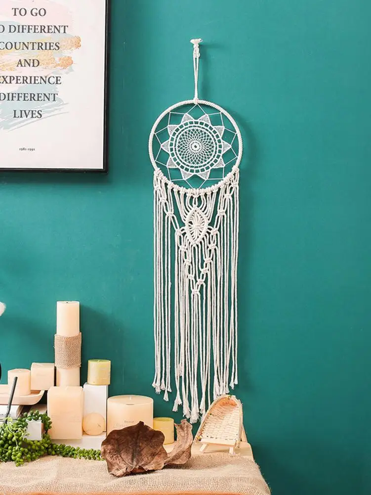 Макраме тканый настенный Бохо шикарный богемный гобелен с геометрическим