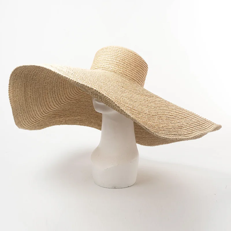Шапка оверсайз Raffia с большими полями для отдыха женские пляжные шляпы купольная