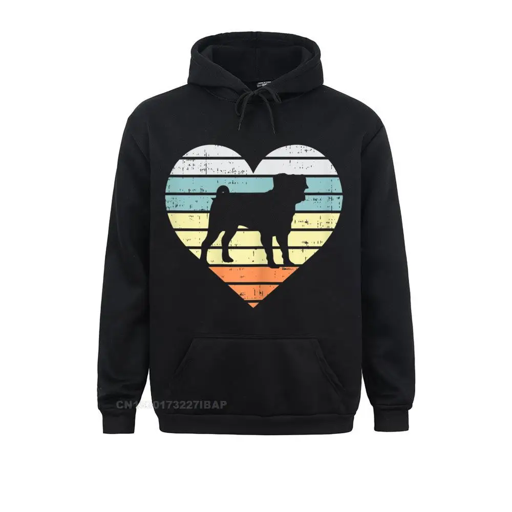 

Pug Heart Sunset Retro Animal Pet Dog Lover Owner Women Sweatshirts Camisas Hoodies Oversized Casual Hoods England Style Youth