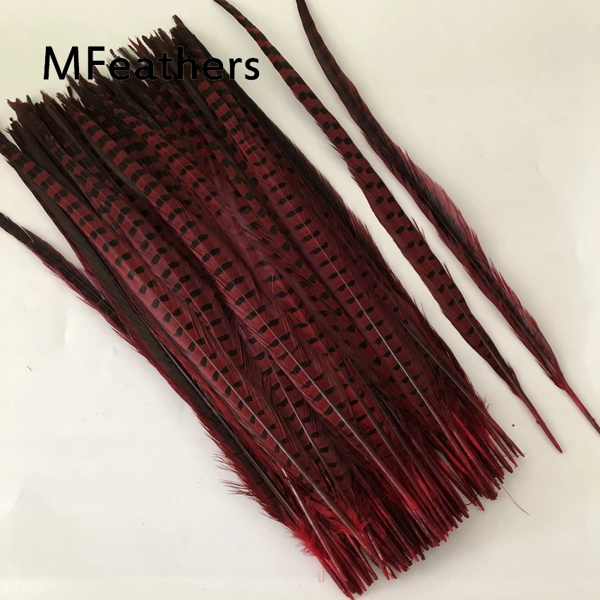 natural red 100 шт Черный Цвет ringneck перо из хвоста фазана обесцвеченные и окрашенные перья фазана карнавал Showgirl Backpieces - Цвет: natural red