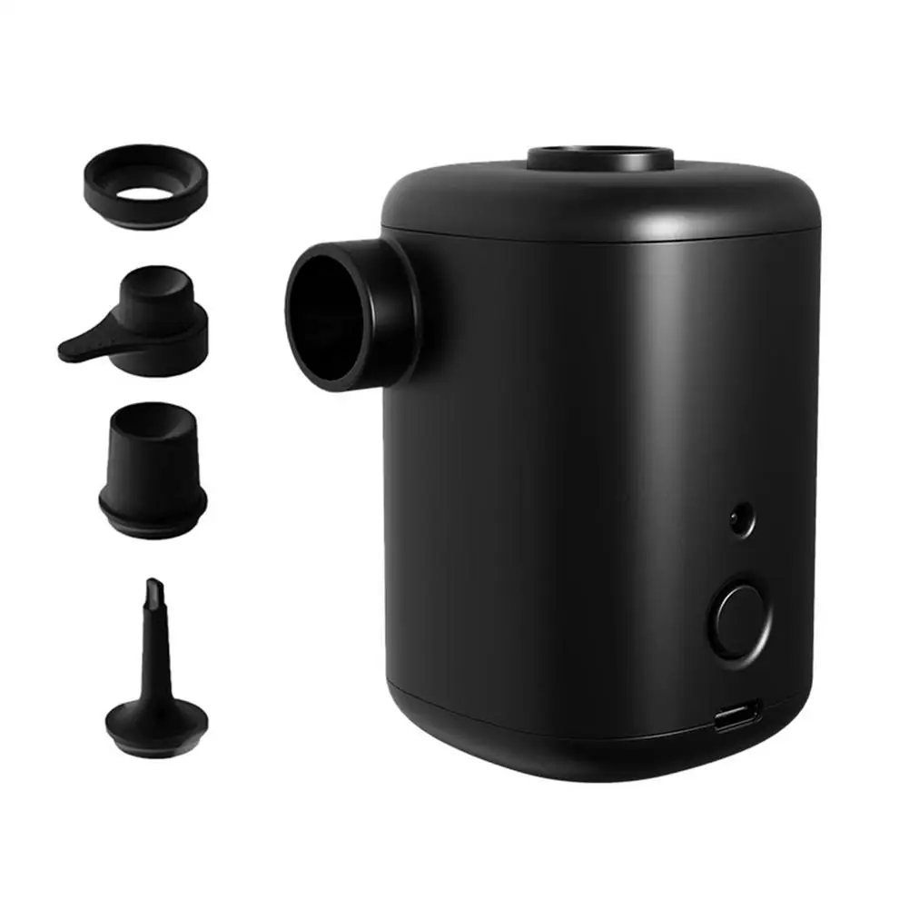 

Mini Air Pump Electric Powerful Portable Car Wireless Inflator 4 Nozzles Durable TYPE-C Charging Port Outdoor Air Cushions