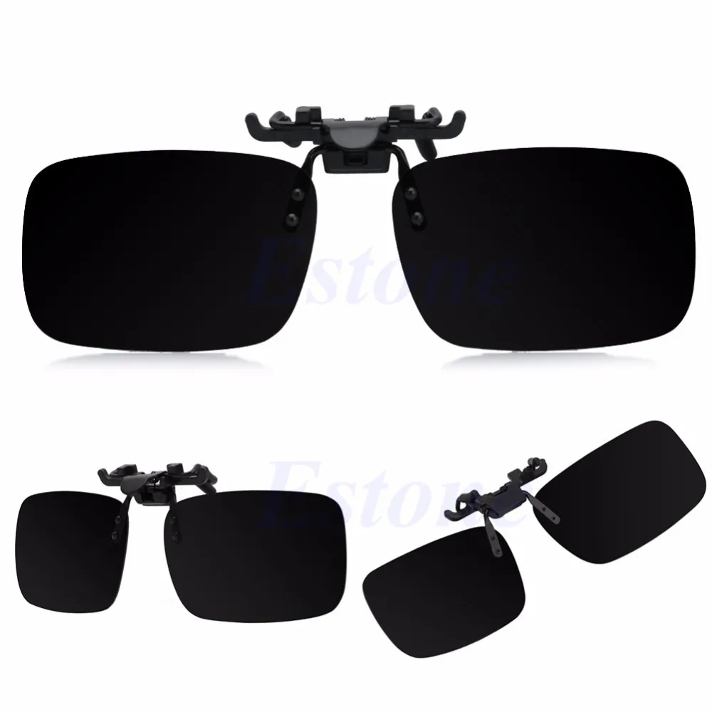 

Motorcycle glasses Polarized Day Night Vision Clip-on Flip-up Lens Sunglasses Driving Glasses