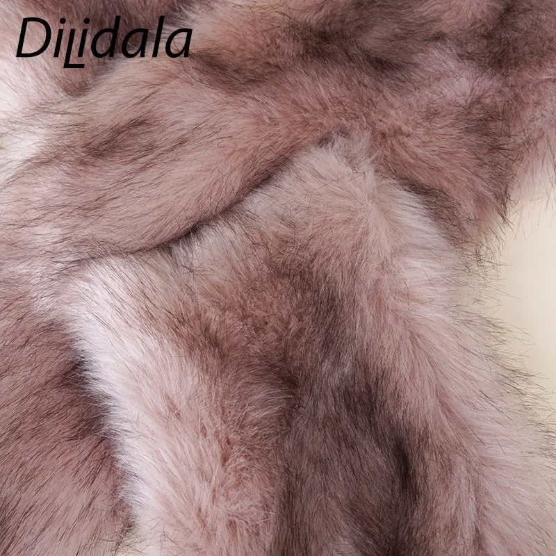 Dilidala женский шарф с воротником из искусственного лисьего меха Модный
