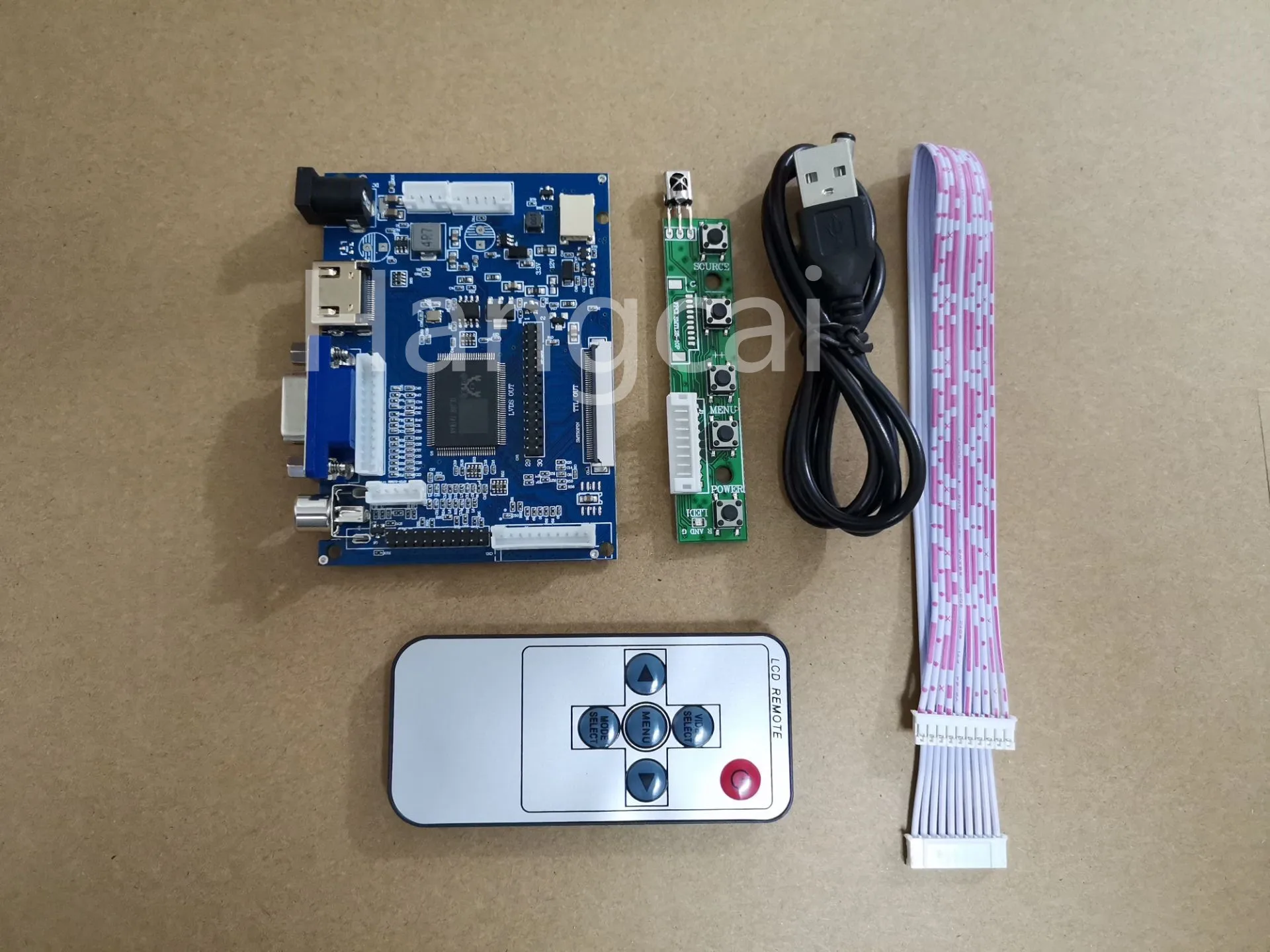 Плата контроллера HDMI VGA 2AV 50PIN TTL LVDS модуль мониторинга подходит для ЖК-экрана AT090TN10