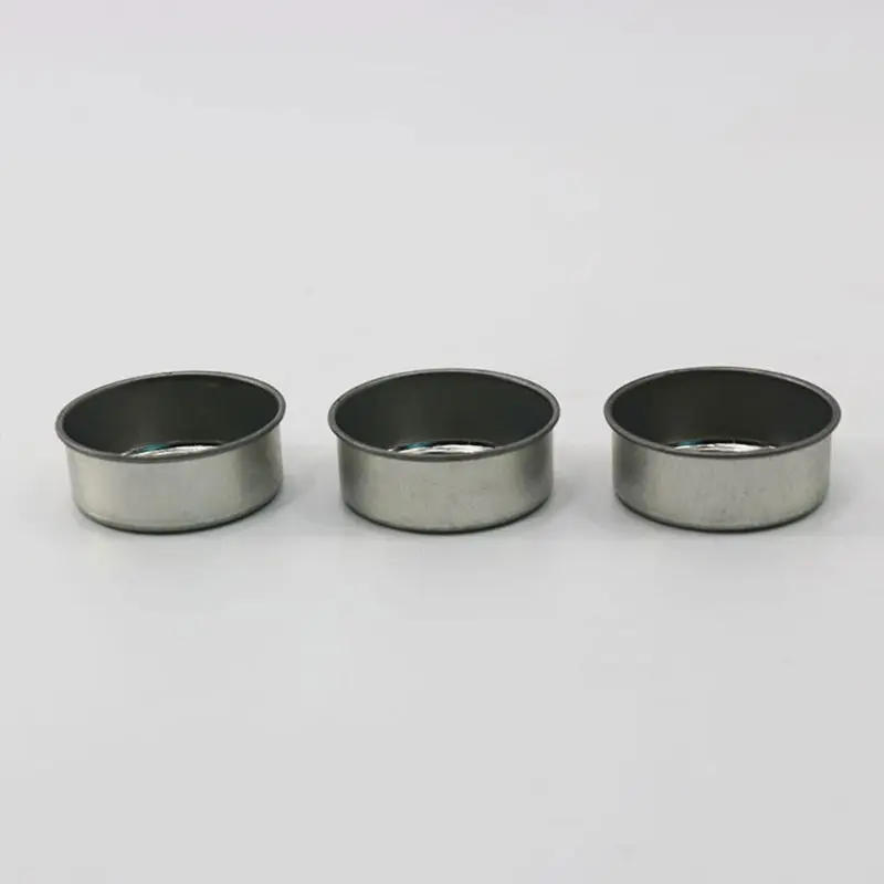 1Pc 4.31x1.5CM Round Metal Tealight Cup Holder Empty Case Candle Wax Container Bowl Mold DIY Jelly Gel Jars Making Accessories