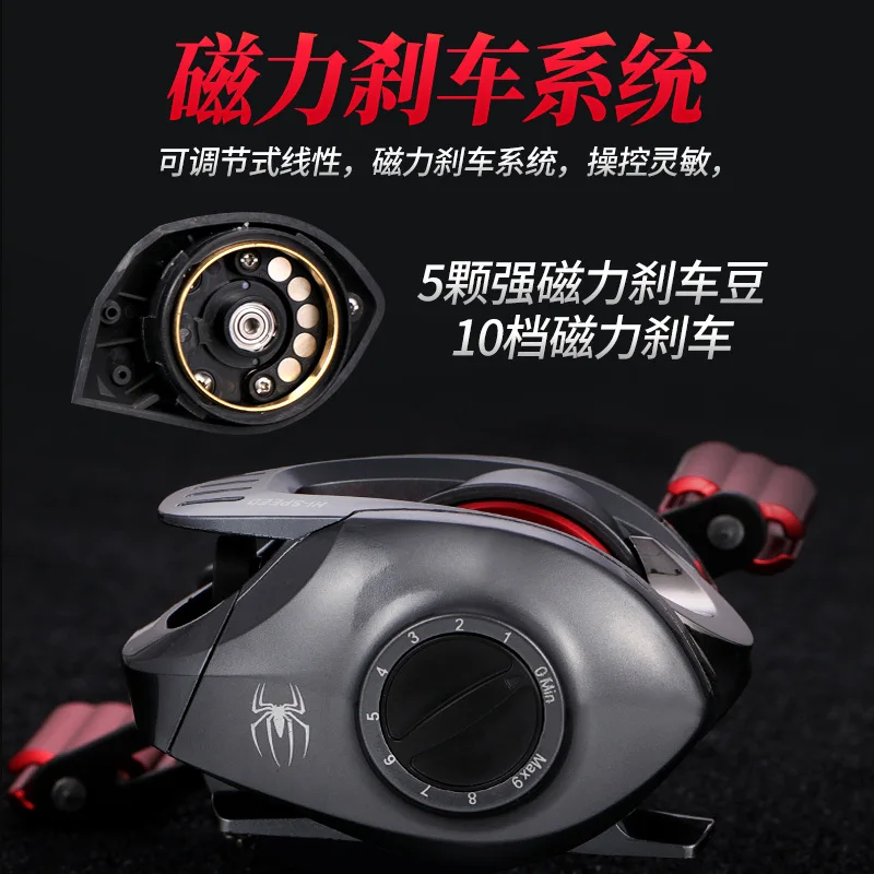 19-axis All-metal Water Drop Wheel Anti-explosion Magnetic Centrifugal Double Brake Long-throw Fishing Reel | Спорт и развлечения