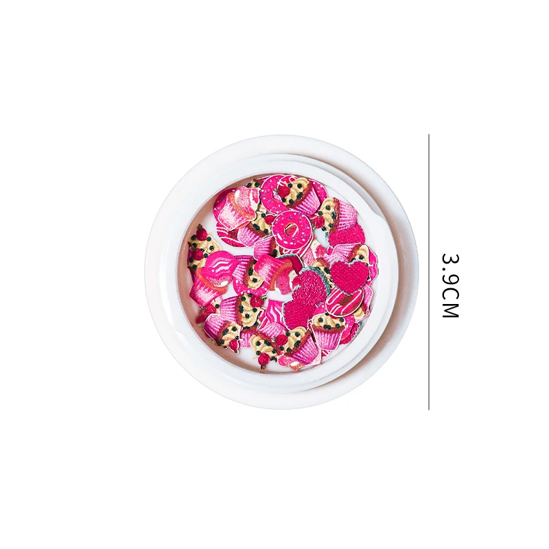 

A Box of Nail Art Wood Pulp Pieces Rose Flowers Mixed DIY Nail Decoration Sexy Flame Red LipsDIY Nail Art Design Decoration Tool