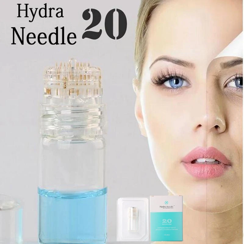 

New Hydra Needle 20 Aqua Micro Channel Mesotherapy titanium needle tips Fine Touch System derma stamp CE
