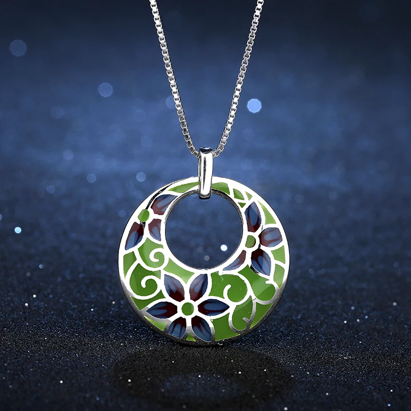 Женское Ожерелье из стерлингового серебра 925 пробы с подвеской вечерние