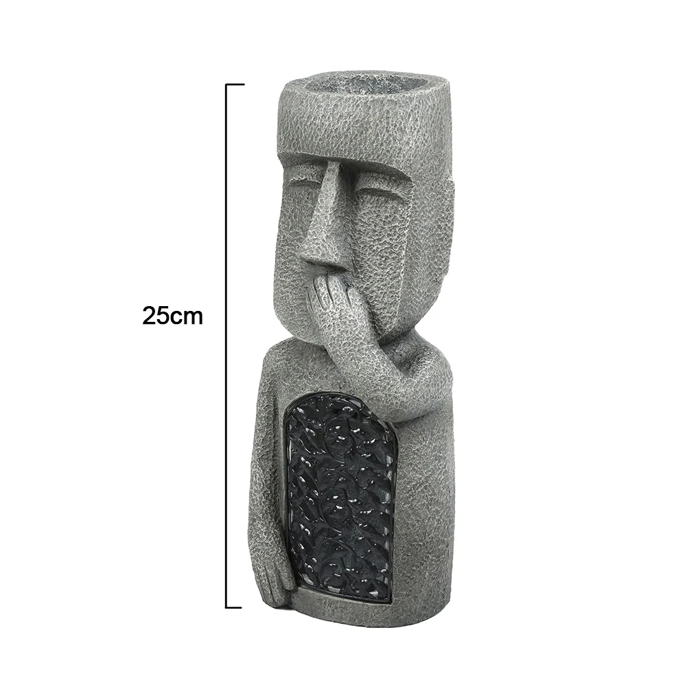 

See Hear Speak No Evil Garden Easter Island Statues Creative Garden Resin Sculpture Outdoor Decoration HVR88