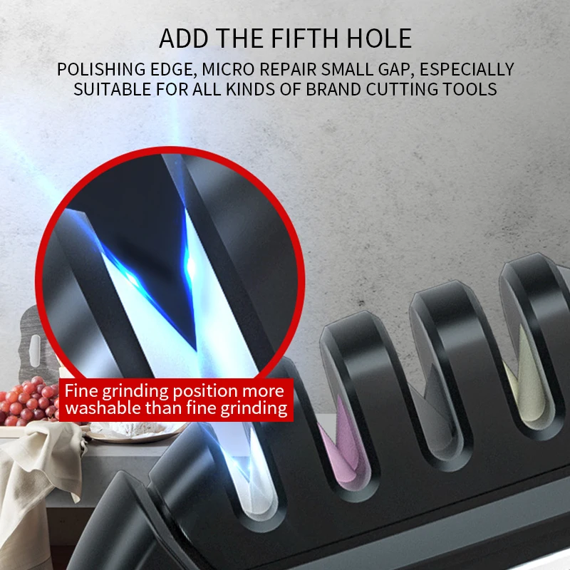 

Knife Sharpener 4/5 Stages Professional Kitchen Sharpening Stone Grinder knives Whetstone Tungsten Diamond Tool hot