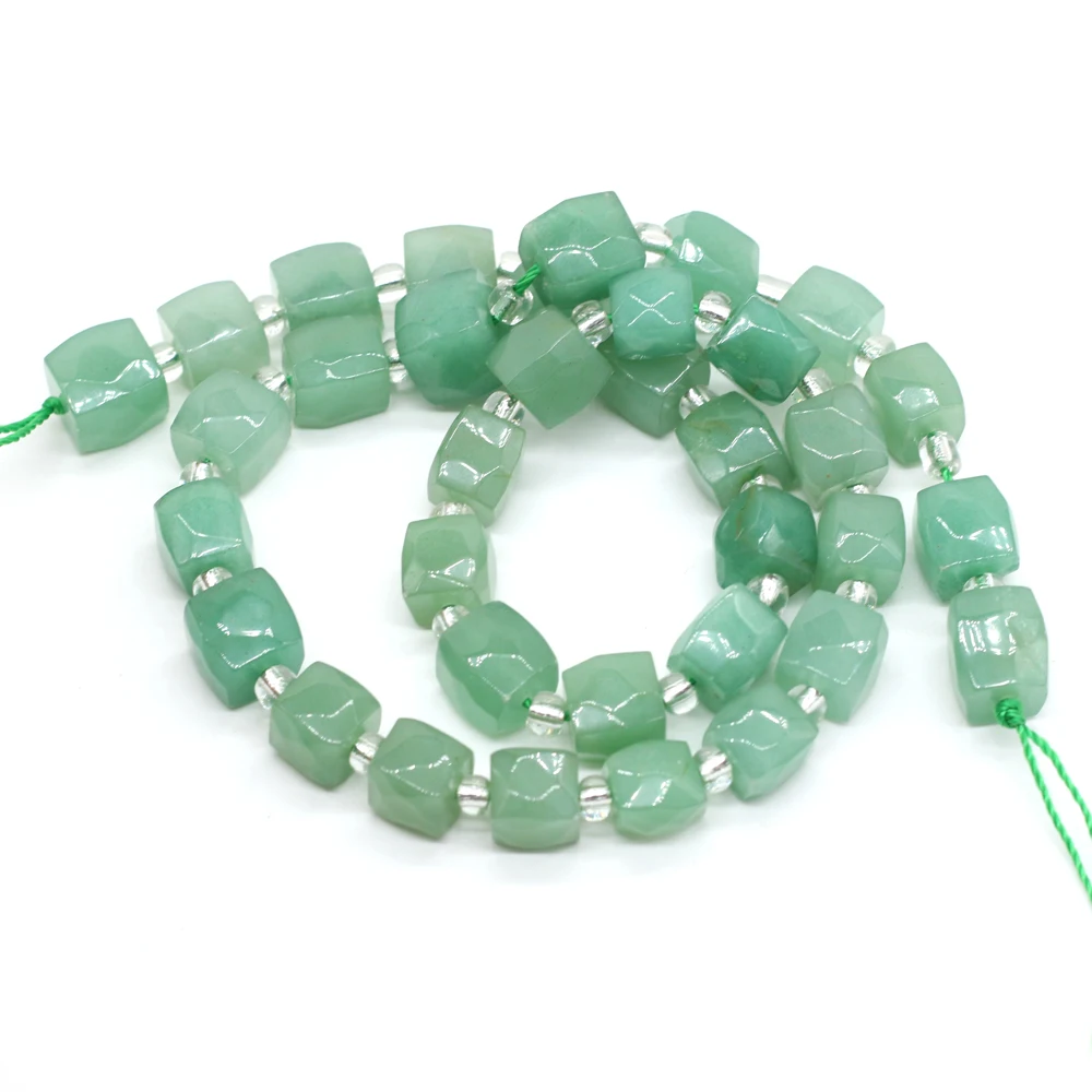 

Hot Selling Natural Green Aventurine Rectangular Semi-precious Stones Beaded Boutique Making DIY Fashion Charm Necklace Jewelry