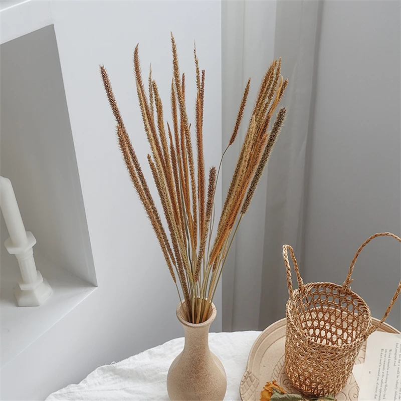 

Home Decor Accessories Goldenrod Dried Flower Plant Wedding Party Decoration DIY Table Christmas Garden House Decors