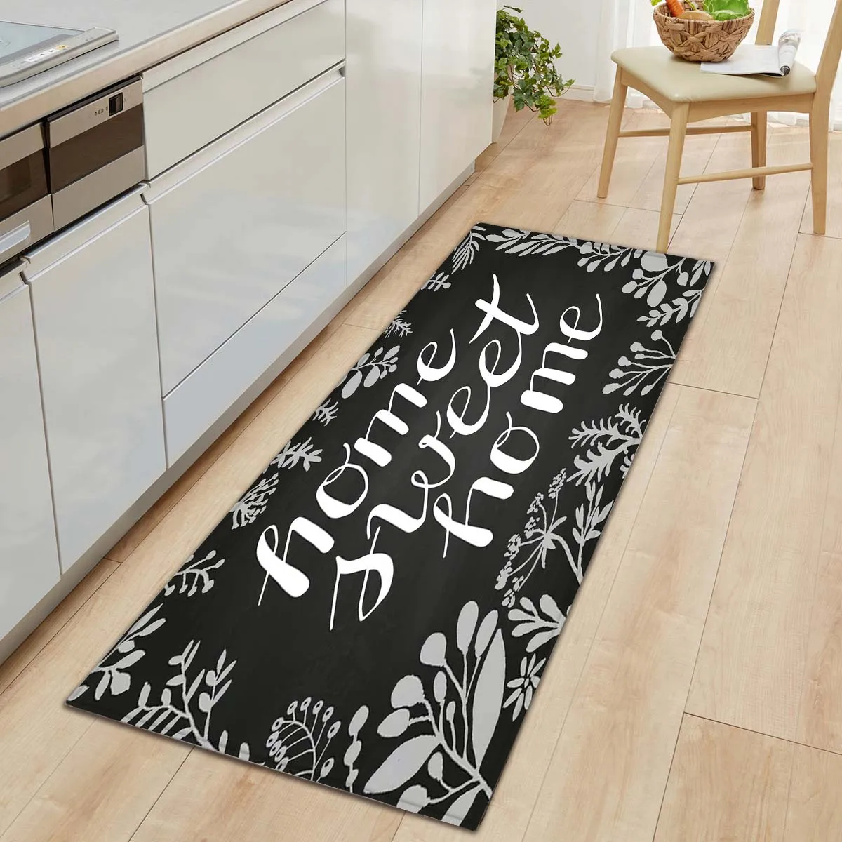 

Non-Slip Floor Mat Sweet Home Mat Entrance Doormat Self-Service Laundry Bath Mat Carpet Laundry Room Decor Balcony Rug