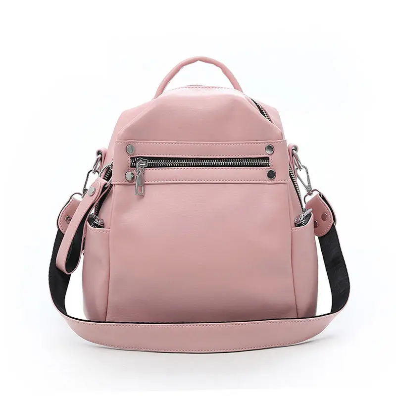 Женский рюкзак из искусственной кожи однотонный школьный ранец для девочек