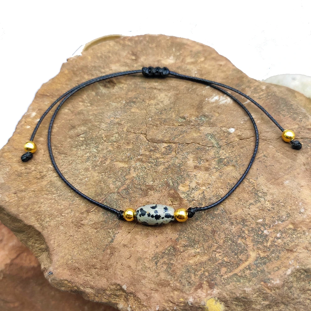 Ручной работы простые браслеты модные натуральные камни регулируемый браслет