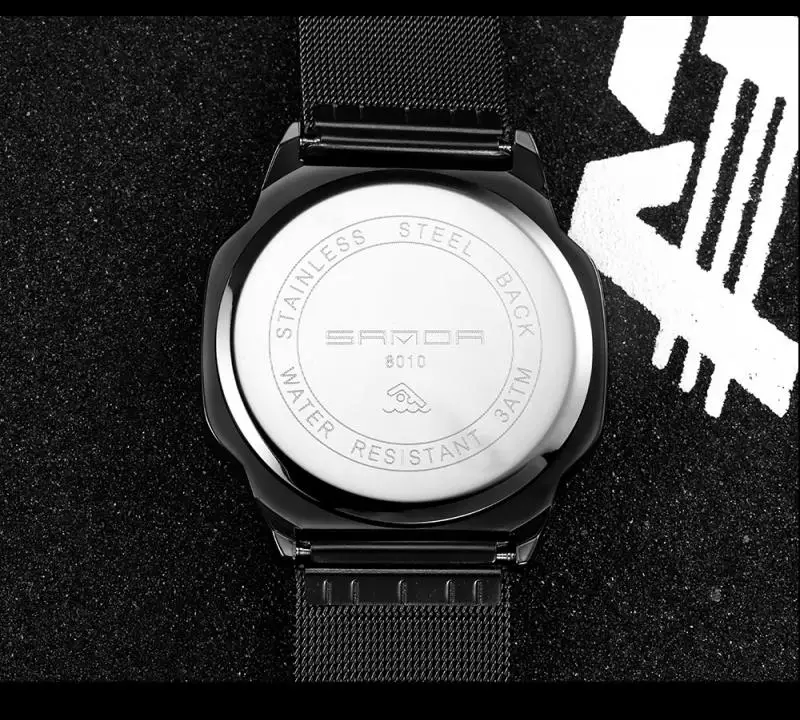 Часы наручные Sanda с сетчатым ремешком для мужчин и женщин цифровые модные