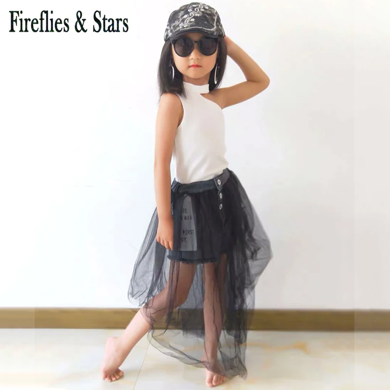 Летняя жилетка для девочек детские футболки Детская уличная одежда с вырезами на