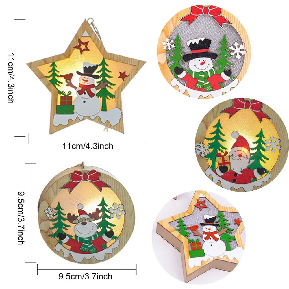 

HUIRAN Christmas Glowing Chalet 2020 Christmas Decoration For Home Christmas Ornament New Year 2021 Xmas Navidad Gifts