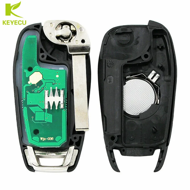 KEYECU Замена новый 2/3/4 Кнопка флип дистанционный брелок 433 МГц PCF7941 для Chevrolet Cruze Avo 2014