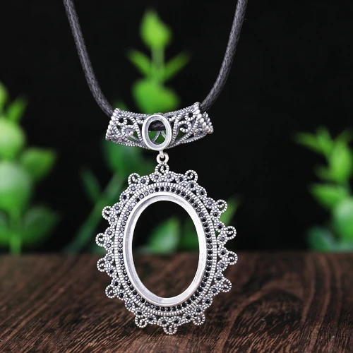 Тайская серебряная подвеска в стиле арт-деко из стерлингового серебра 925 пробы