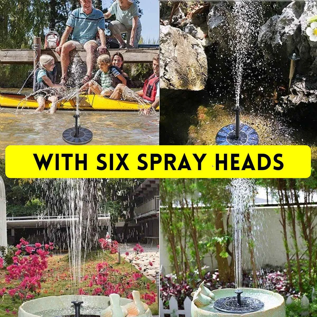 

5W Solar Power Floating Fountain Water Pump Garden Landscape Pond Pool Aquarium Solar Power Garden Decoration Outdoor Fountain