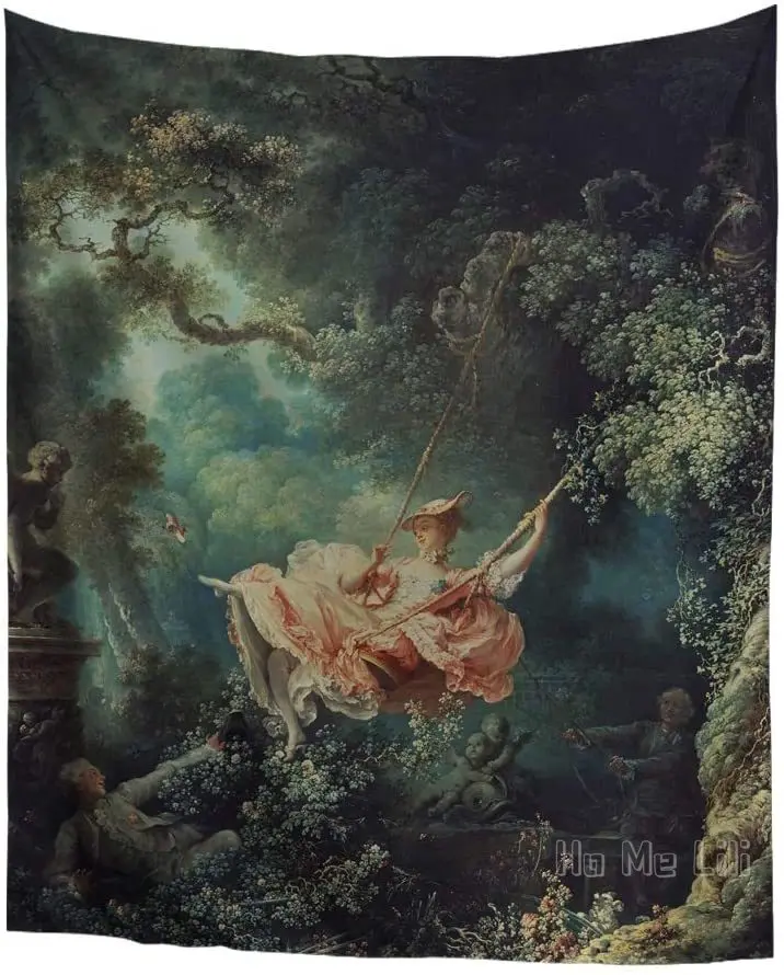 

Джинсовый художественный гобелен Fragonard The Swing, винтажный домашний декор