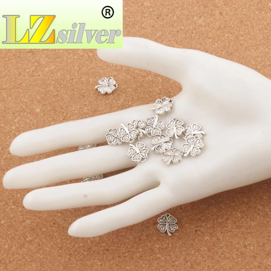 Small Clover Leaf Charm Beads Pendants 200pcs zinc alloy Handmade Jewelry DIY L576 12.2x10.6mm