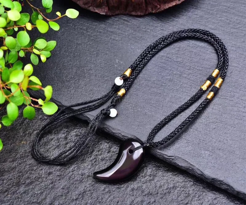 Натуральное черное Радужное ожерелье с подвеской в виде глаза кварцевые