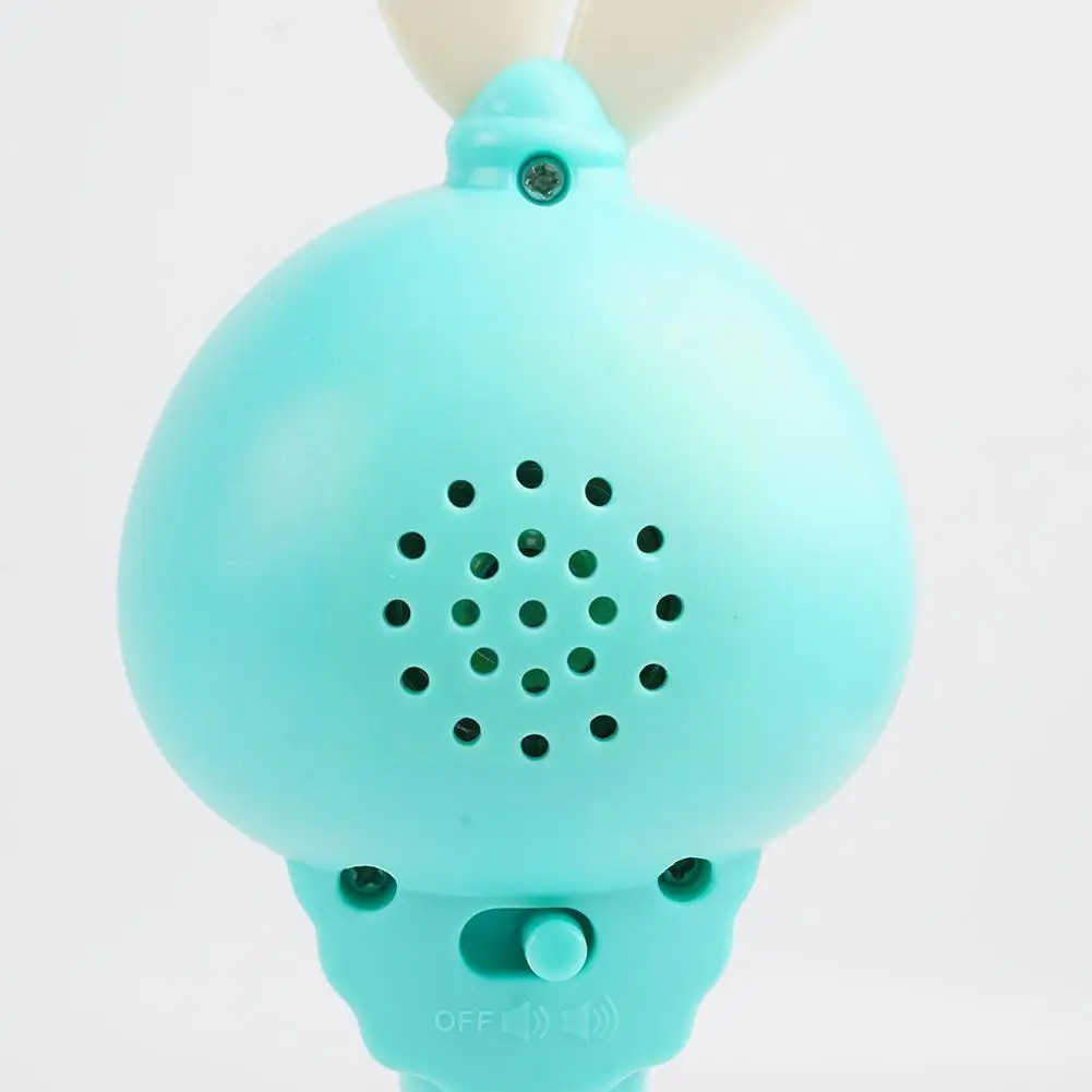 

Infant Teether Rattle Toy Musical Flashing Food-grade Toys Toys Kids Silicone Early For 0-12M Educational Rabbit Handbells W5J8