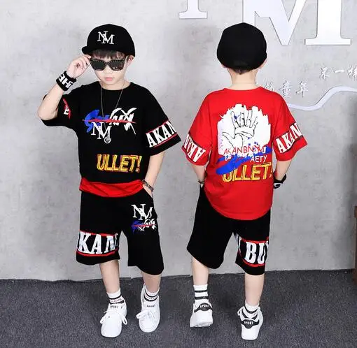 Children Clothing Sets For Boys Summer Short Sleeve Sports Suits Casual Kids Tracksuits Teenage Outfits 8 10 12 Years | Детская одежда