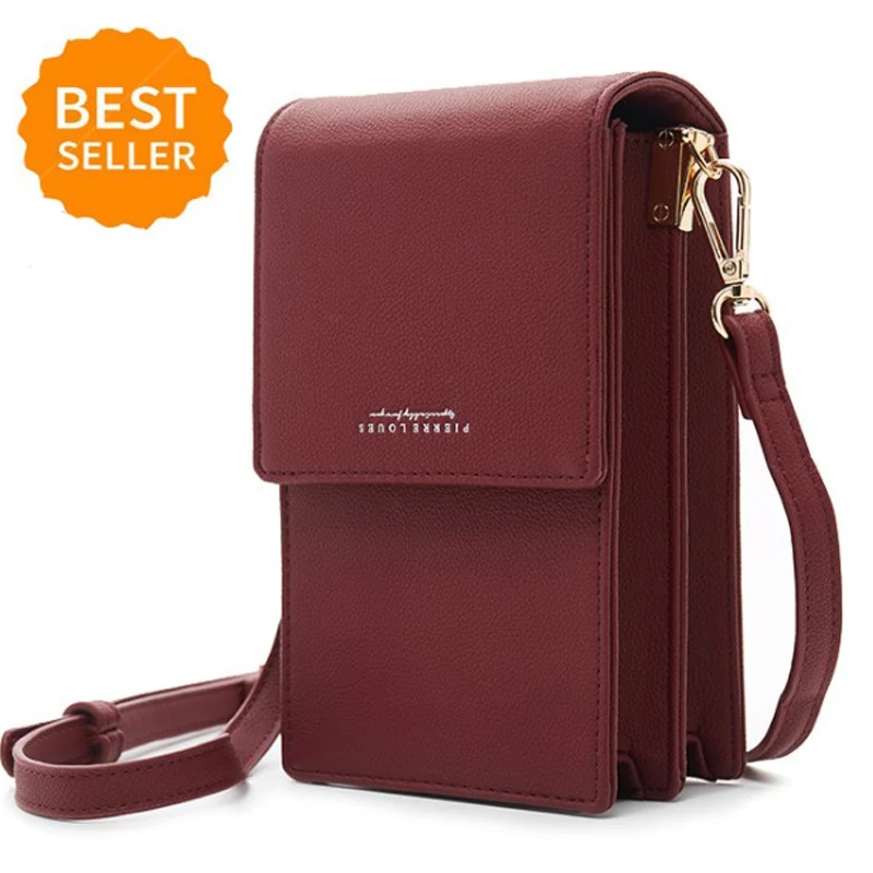 Женская сумка через плечо высокое качество кошелек клатч на молнии маленький