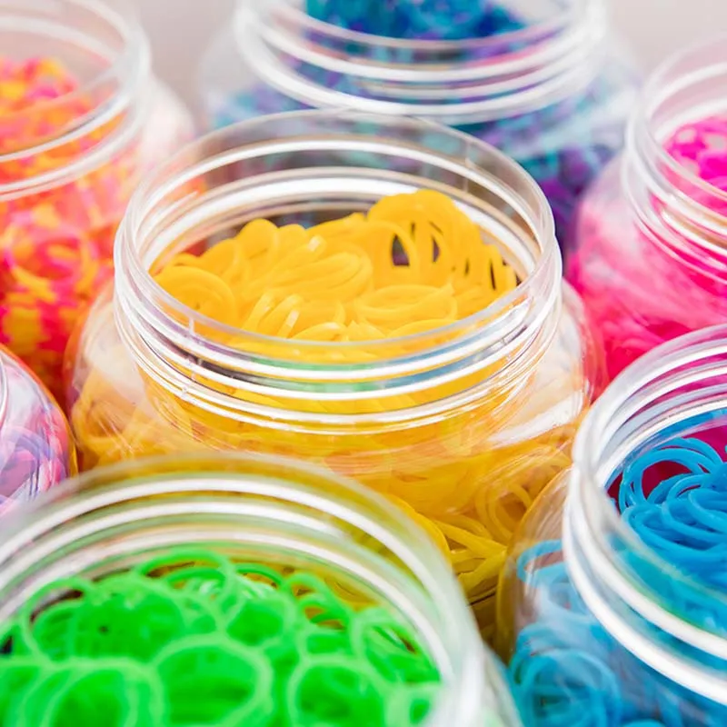 1800 шт. резиновые ткацкие ленты DIY детские игрушки для детей набор для детей шнуровка Радужный Браслет резиновые ленты эластичные плетеные подарки для девочек