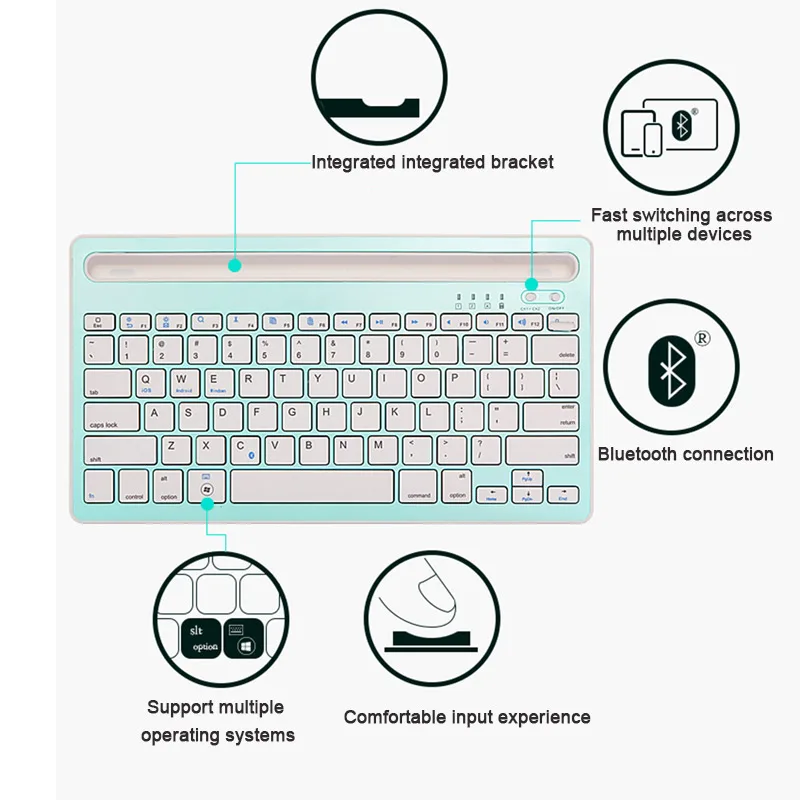 Оригинальная портативная беспроводная bluetooth клавиатура для планшета ноутбука iPad