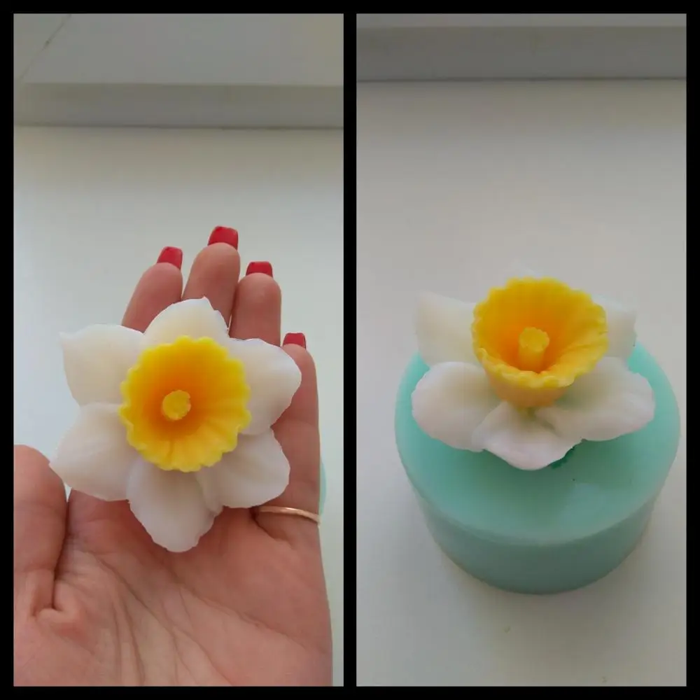 

PRZY HC0089 3D Molds Flowers Silicone Soap Mold Flower Candle Aroma Mould Soap Making Moulds Resin Clay Molds Silica Gel