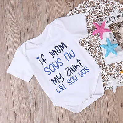 Комбинезон для новорожденных из 2019 хлопка с коротким рукавом и надписью|Ромперы|