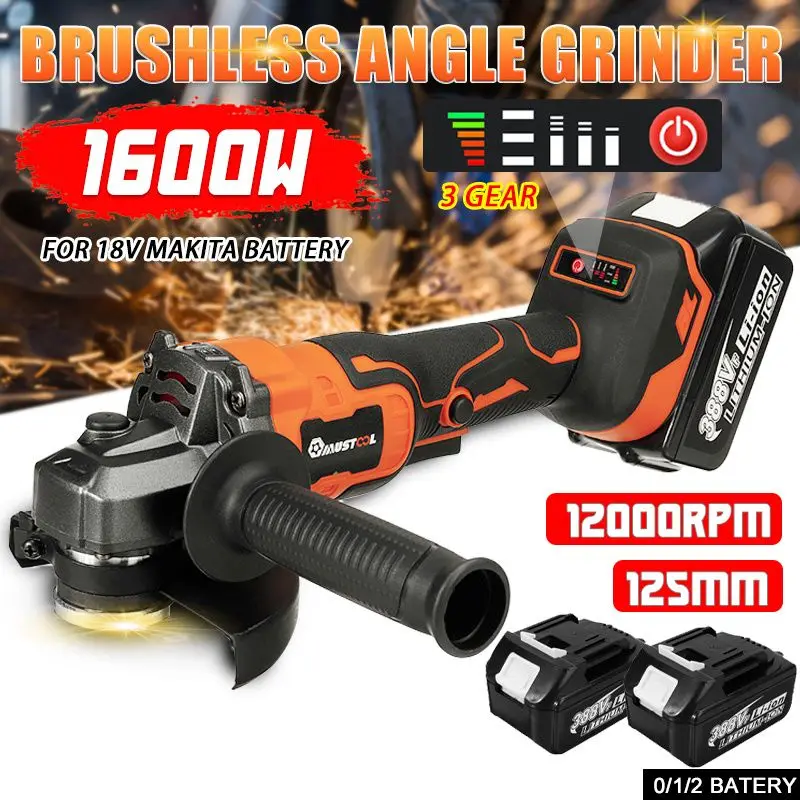 

Аккумуляторная угловая шлифовальная машина 388VF, 125 мм